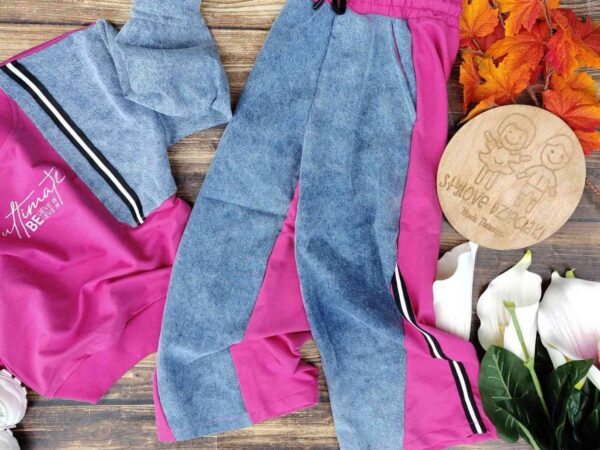 Dres pół jeans bluza + spodnie szwedy