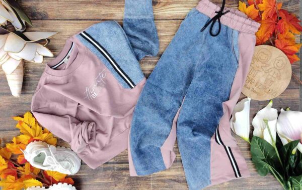 Dres pół jeans bluza + spodnie szwedy