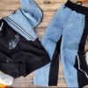 Dres pół jeans bluza + spodnie szwedy