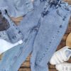 Jeansowy komplet 3-częściowy.