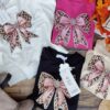 Bluza bez kaptura z kokardką w panterkę.