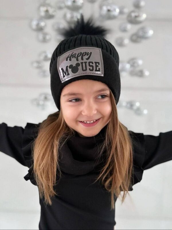 Zestaw zimowy czapka i komin Happy Mouse