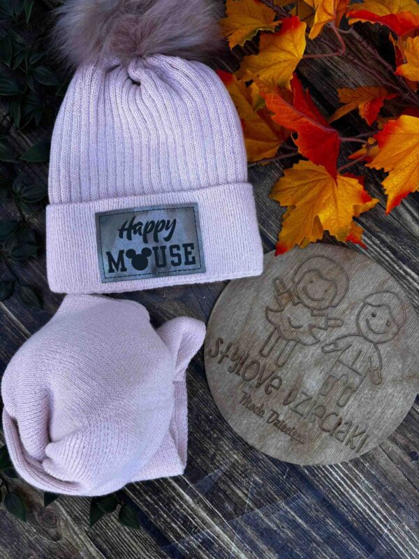 Zestaw zimowy czapka i komin Happy Mouse