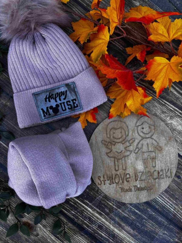 Zestaw zimowy czapka i komin Happy Mouse