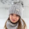 Zestaw zimowy czapka i komin jeden pompon