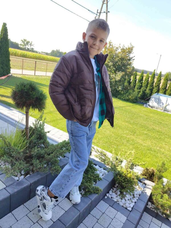 Kurtka chłopięca 2w1 - pikowana jesienna + wiatrówka w stylu parki